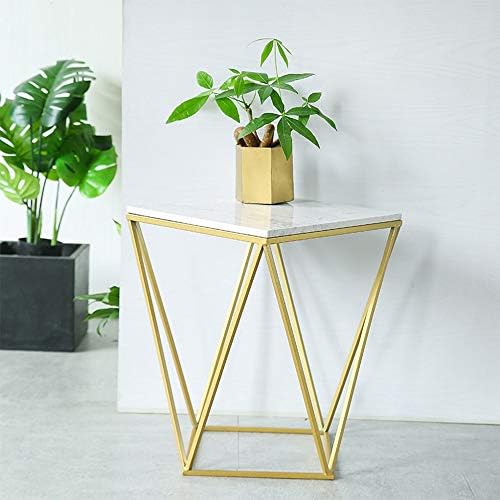 Telephone Table, Square Marble Side Table Nordic Modern Living Room Bedroom C...