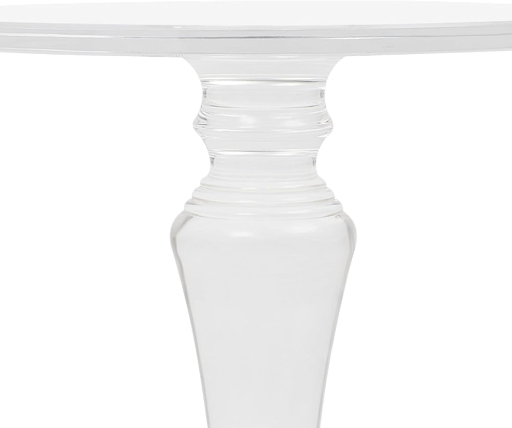 Acrylic End Table Clear Coffee Table with Round Tabletop, Multifuntional Side...