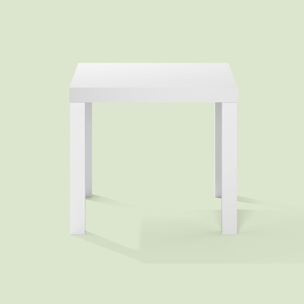 Bayan End Table, Square Side Table, for Small Spaces, Living Room, Bedroom, W...