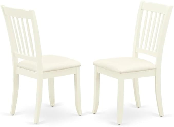 East West Furniture LGDA9-LWH-C 9 Piece Dining Table Set Includes a Rectangle Dinner Table with Butterfly Leaf and 8 Linen Fabric Dining Room Chairs, 42x84 Inch, Linen White