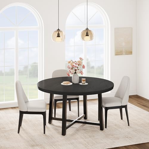 IDEALHOUSE 47" Round Dining Table for 4, Kitchen Dining Room Table with ...