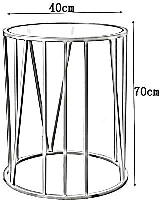 Telephone Table, Nordic Modern Side Table Tempered Glass Small Round Table Li...