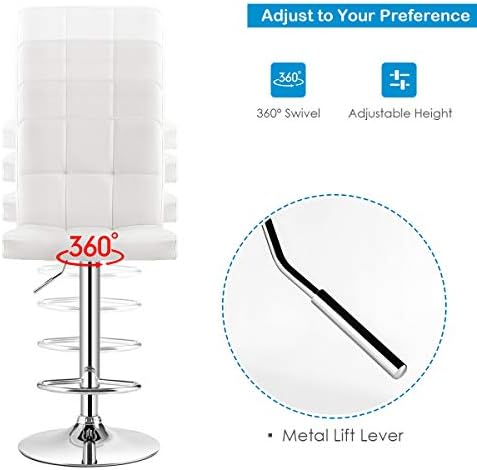 COSTWAY 3-Piece Bar Table Set, Counter Height Table Set with 2 Bar Stools