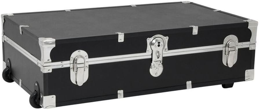 HomeStock Seaside Style Heavy Duty 31" Under Bed College Storage Trunk w...