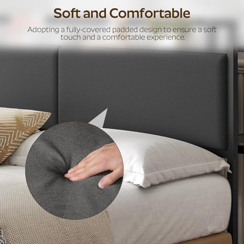 YATINEY Queen Size Headboard Only, Head Board with Sliding Charging Station, ...