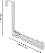 Over the Door Hanger Portable Coat Rack Heavy Duty Folding Hanging Clothes Rack for Space Saving Coat Towels for Bedroom Bathroom (White)