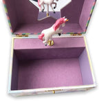 BinkeGG Play [ Twinkle Twinkle Little Star ] (60 Tunes Option) Children Jewelry Box Unicorn Jewelry Music Box for Girls Jewelry Storage Box with Sankyo Musical Box Mechanism