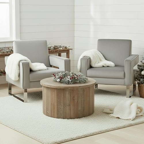 Velvet Accent Chair, Modern Armchair with Silver Base, Grey