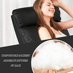 BestMassage | Recliner Chair | with 2 Point Massage Function | Black | with Lumbar Support, Adjustable Push Back, Wide Armrests, Footrest & Padded Seat | Easy Assembly | for Living Room, Home Theatre
