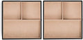 Glenor Co Jewelry Organizer Tray - Set of 2 - Stackable 6 Slots Jewelry Storage Trays - Display on Dresser or Drawer - Compatible with Other Trays - Black