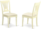 East West Furniture PLAI5-WHI-C 5 Piece Kitchen Table & Chairs Set Includes an Oval Dining Room Table with Butterfly Leaf and 4 Linen Fabric Upholstered Chairs, 42x78 Inch, Buttermilk & Cherry