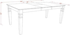 East West Furniture WEIP5-BMK-W 5 Piece Dining Set Includes a Rectangle Dining Table with Butterfly Leaf and 4 Kitchen Chairs, 42x60 Inch, Buttermilk & Cherry