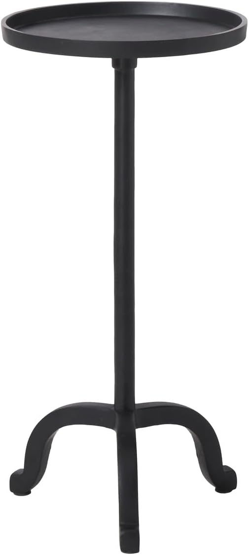 HomeStock Side Table Set of 2 - Wrought Look Accent Tables - Black Finish