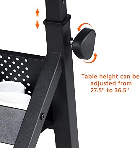 Yaheetech Adjustable Drafting Table Art Desk,Storage Drawers & Stool,Blac...