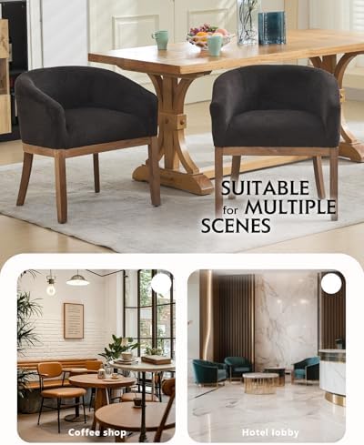 3 Piece Round Dining Table and Chairs Set for 2 | 31.5" Black Table,2 Bl...