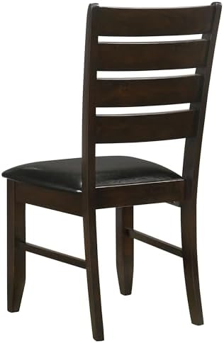 Coaster Dalila Faux Leather Dining Side Chair Set of 2, Cappuccino 102722
