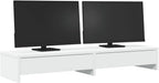 YAFF Monitor Stand with Drawers White 39.4x10.6x5.9 Engineered Wood,Electronics,Electronics Accessories,Computer Accessories,Computer Risers & Stands,854670