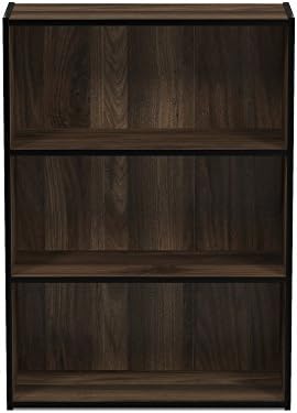 Furinno PASIR Book Shelf, 3-Tier Bookshelf, Storage Shelves Bookcase, 9.7 x 2...