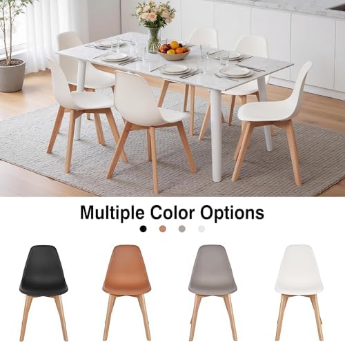 VECELO Dining Chairs Set of 4, Mid-Century Modern Kitchen & Dining Room C...