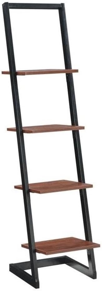 Convenience Concepts Designs2Go 4 Tier Ladder Bookshelf, Black / Cherry