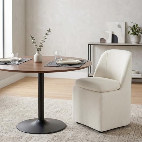 KISLOT Upholstered Dining Chairs Set of 4 with Hidden Casters, Modern Kitchen...