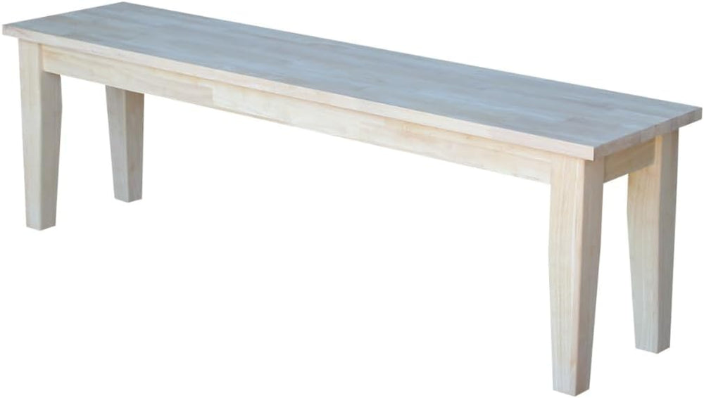 International Concepts Shaker Style Bench Unfinished