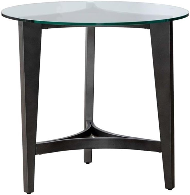 Pemberly Row 3 Piece Metal and Glass Coffee Table Set, Espresso Finish, Inclu...