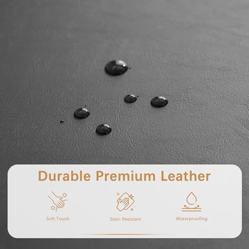 HUIMO Faux Leather Storage Ottoman Bench 50.3 Inch Extra Long PU Upholstered ...