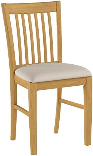 East West Furniture NFC-OAK-C Norfolk Kitchen Dining Chairs - Linen Fabric Up...