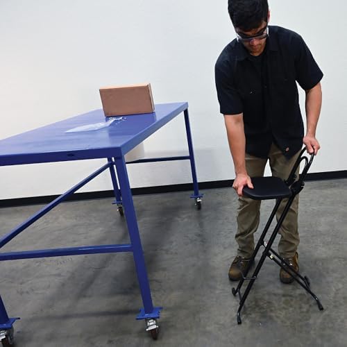Vestil CPRO-800LP Steel Height Ergonomic Worker Chairs 18.5 In. to 35 In. 220...