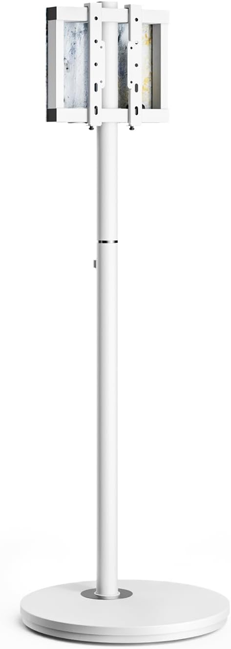 FITUEYES Small Rolling TV Cart for 24-48 Inch TVs, Height Adjustable, White |...