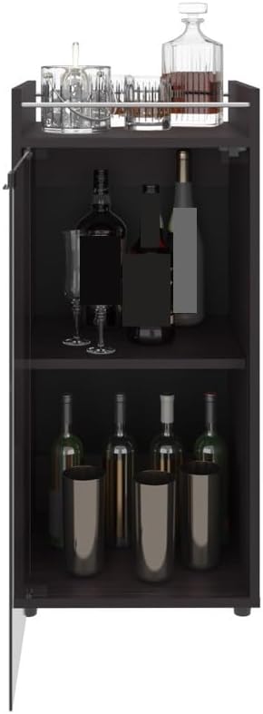 Freestanding Pantry Cabinet, Wine Rack Cabinet for Kitchen Closet Hallway Liv...