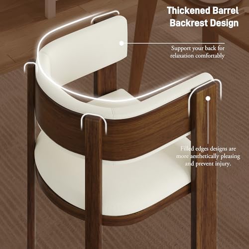 Squireewo Barrel Dining Chairs Set of 2, Modern Dining Room Chairs with Curve...