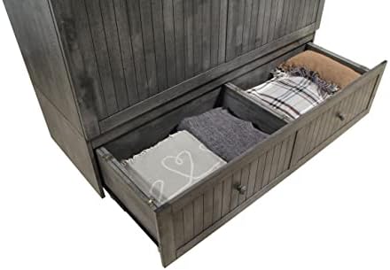 Mega Solutions Murphybedz Tuscany Murphy Cabinet Chest Bed with Charging Stat...