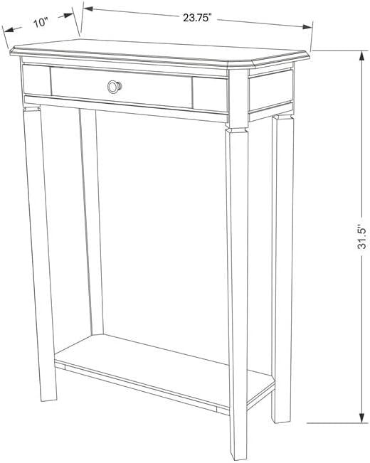 East at Main Marnie Natural Narrow Console Table for Entryway with Drawer | 2...