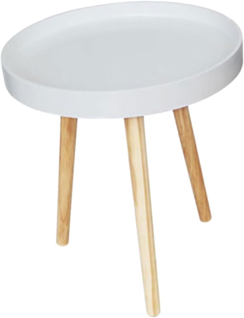 Totority Modern Mini Round Household Sofa Side Table White Small Nordic Style...