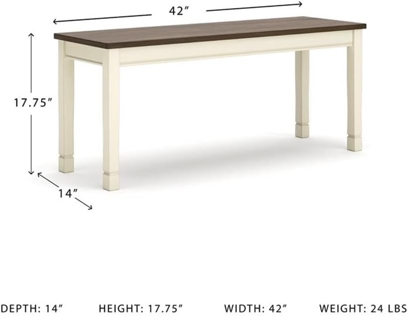Signature Design by Ashley Whitesburg Cottage Rectangular Dining Bench, Brown...