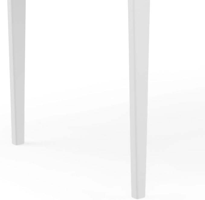 SIMPLIHOME Harper Desk - 60-Inch Wide Solid Hardwood Writing Desk in White, Mid-Century Modern Home Office Computer Table for Workspace or Study with 2 Drawers and Flip-Down Keyboard Tray