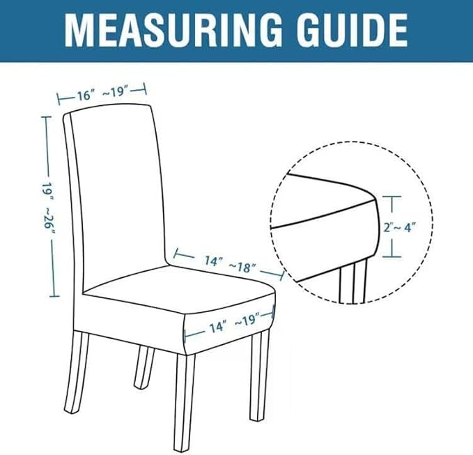 H.VERSAILTEX Velvet Dining Chair Covers Stretch Chair Covers for Dining Room ...