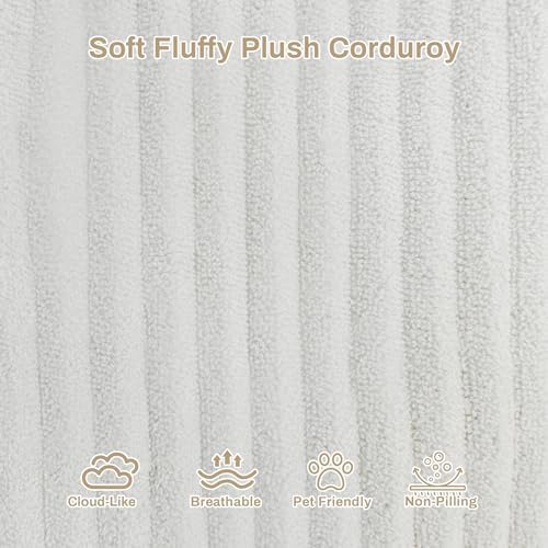 DAMAIFROM Convertible Sleeper Sofa Bed Floor Couch, Beige White | 80" Co...