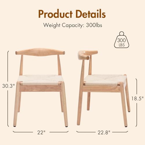 Soohow Dining Chairs Set of 2, Mid Century Modern Kitchen & Dining Room C...