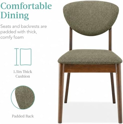 Best Choice Products 5-Piece Dining Set, Compact Mid-Century Modern Table &am...