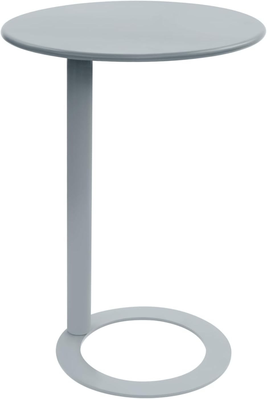 C-Shaped Round Side Table, Couch Side Tables with O-Shaped Base, Metal End Ta...