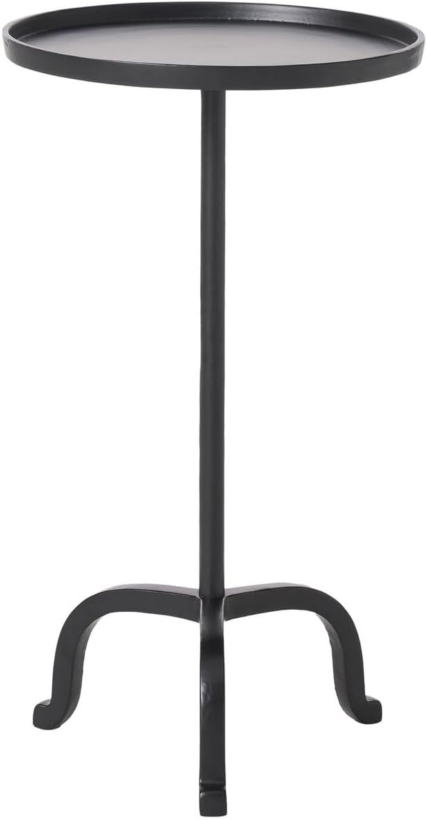 HomeStock Side Table Set of 2 - Wrought Look Accent Tables - Black Finish