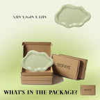 Jewelry Dish Trinket Tray for Women, Ring Dish Holder, Unique Cloud Shape Ceramic Plate Cute Things Vanity Aesthetic Room Decor Mother's Day Birthday (Mint Green)