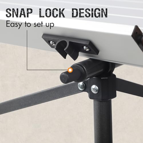 Portal Lightweight Aluminum Folding Square Table Roll Up Top 4 People Table