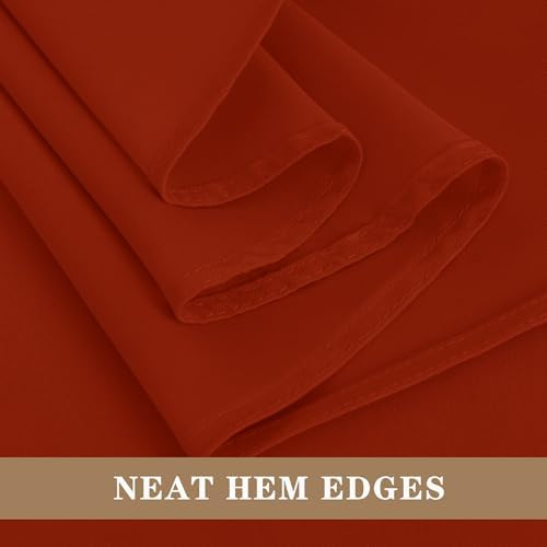 Fitable 6 Pack Rust 120 Inch Round Tablecloth - Stain Resistant and Washable Table Cover, Polyester Fabric Table Cloth for Wedding, Party, Banquet, Formal Events