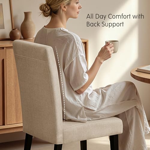 HOMYZOO Dining Chairs Set of 4, Upholstered Dining Room Chairs with Padded Se...