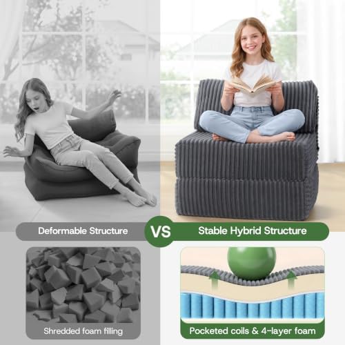 Convertible 4-in-1 Folding Sofa Bed Sleeper Chair Couch Foldable Chaise Loung...