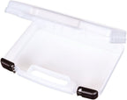 ArtBin 8014AB 14 Inch Quick View Carrying Case - 14 in. x 3.375 in. x 10.25 in., Lockable Art and Craft Supply Storage with Latches and Handles, Portable, Clear